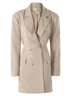 Solada Blazer donna elegante a doppiopetto - beige
