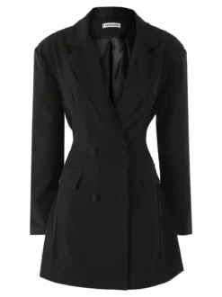 Solada Blazer donna elegante a doppiopetto - nero