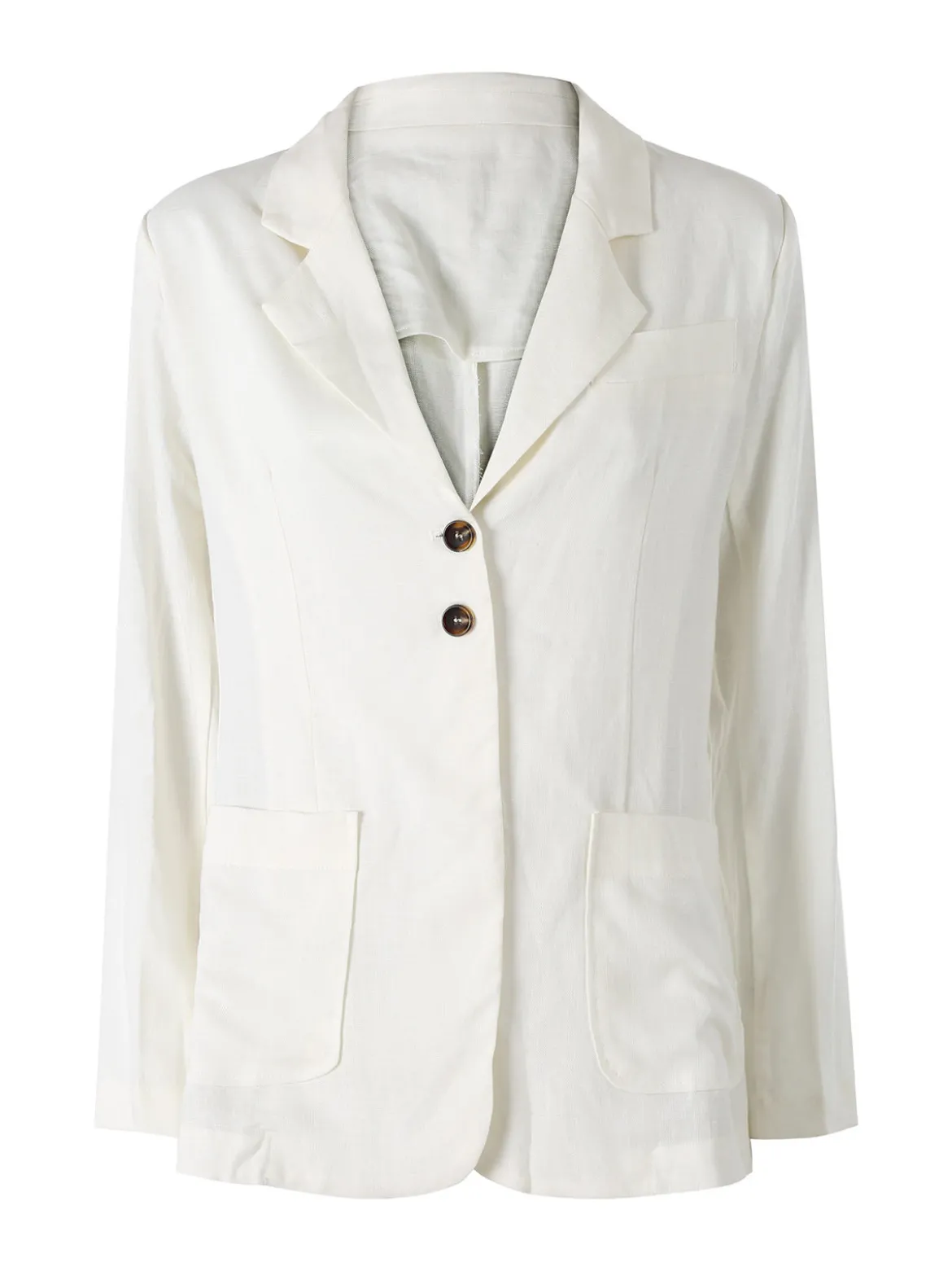 Solada Blazer donna in misto lino - panna