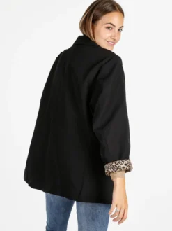 Solada Blazer donna oversize con interno animalier - multicolore