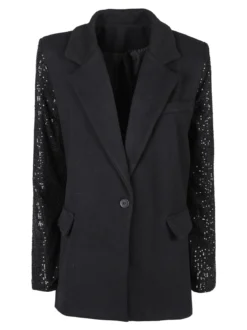 Solada Blazer donna oversize con maniche di paillettes
