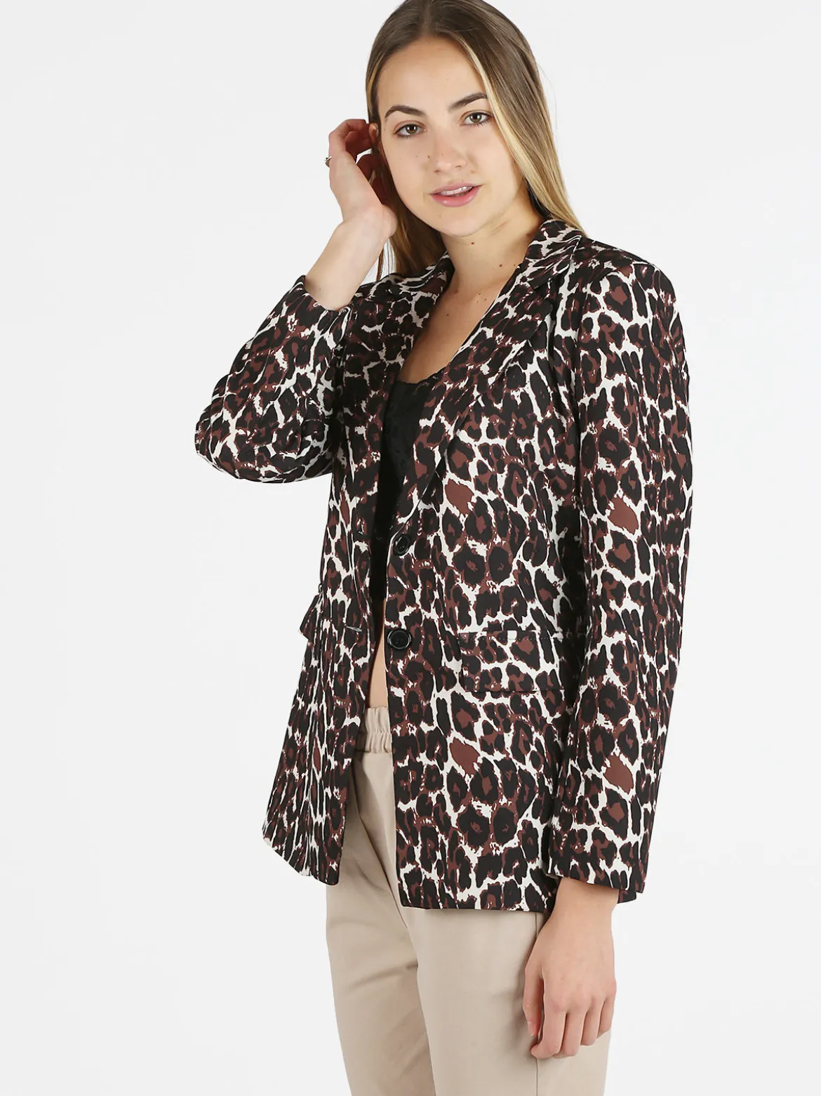 Solada Blazer donna oversize maculato