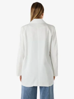Solada Blazer oversize da donna con chiusura a doppiopetto - bianco