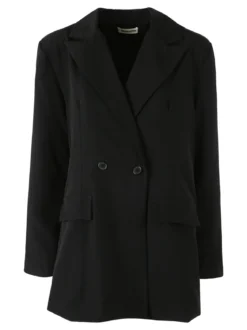 Solada Blazer oversize da donna con chiusura a doppiopetto - nero