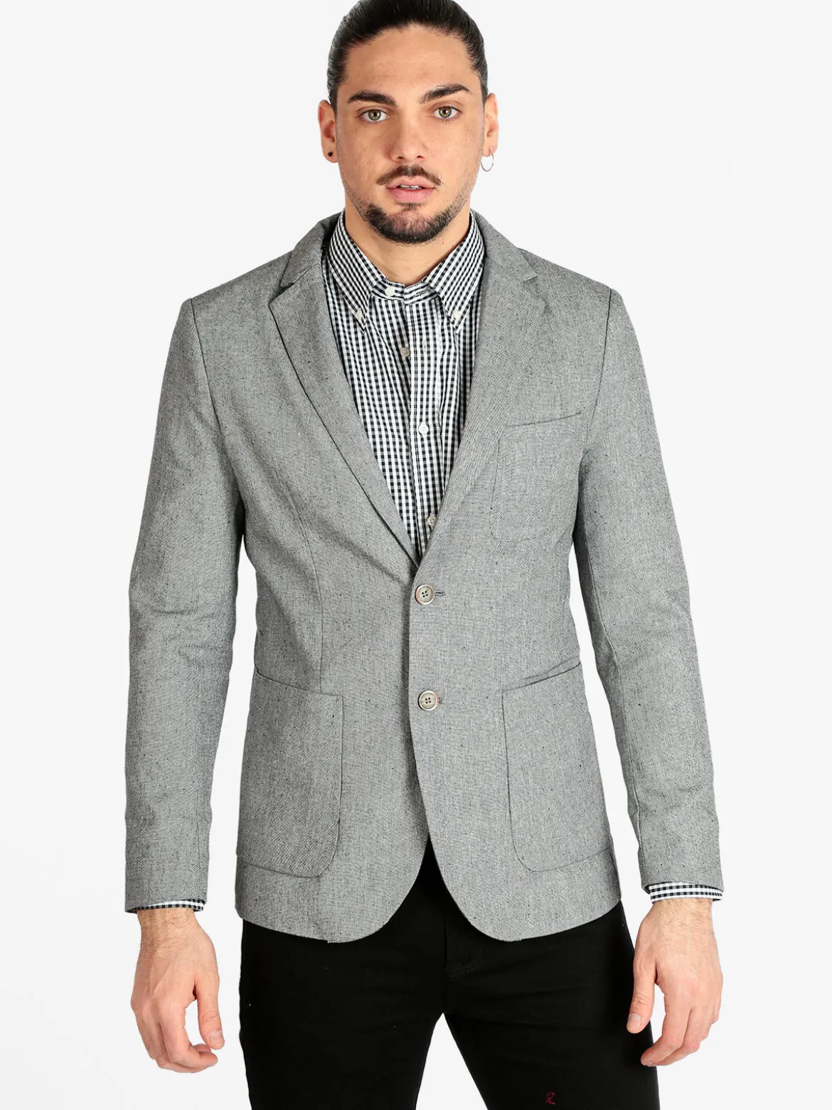 Solada Blazer uomo in misto lino e cotone