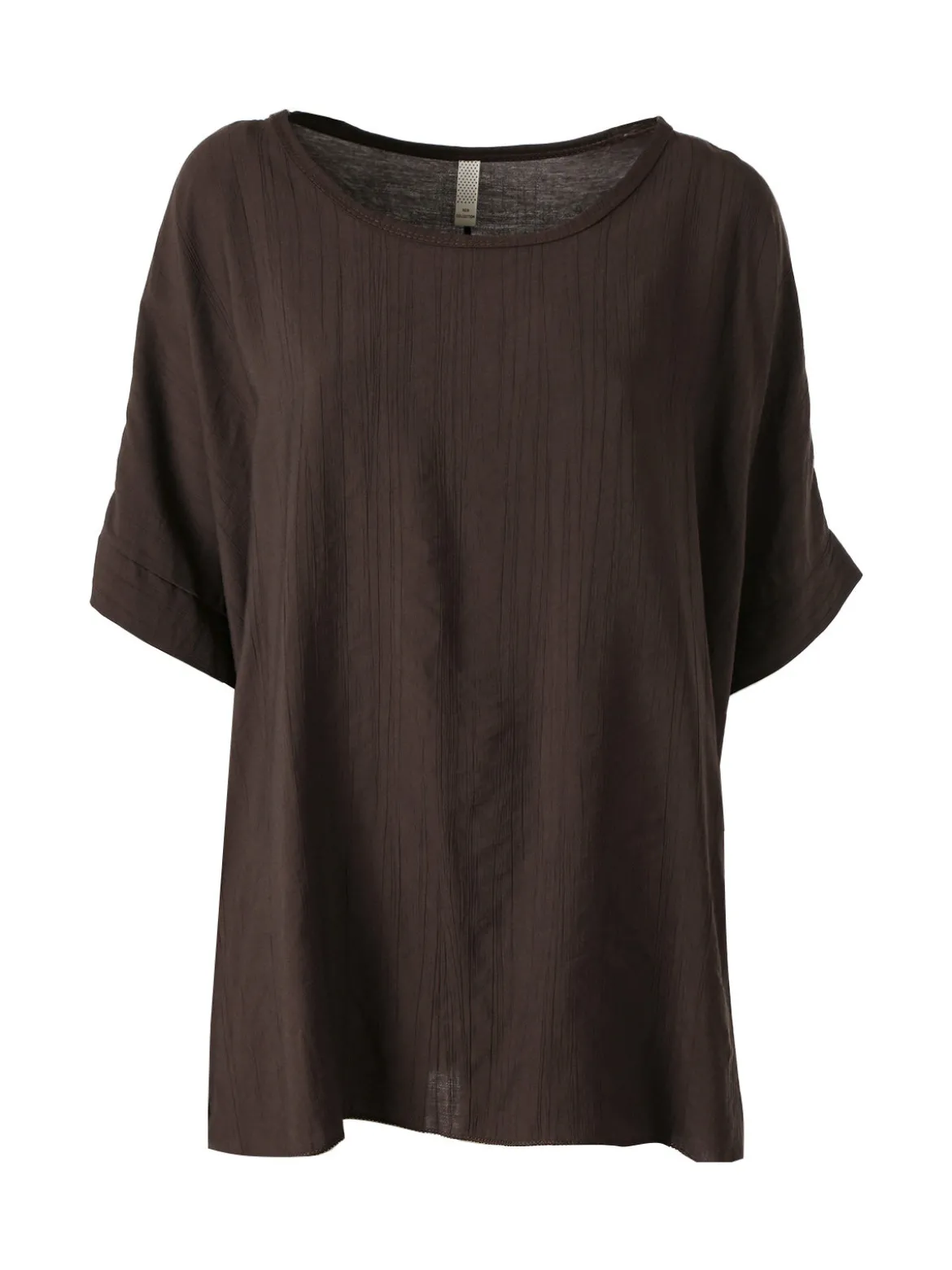 Solada Blusa da donna a maniche corte a pipistrello - moro