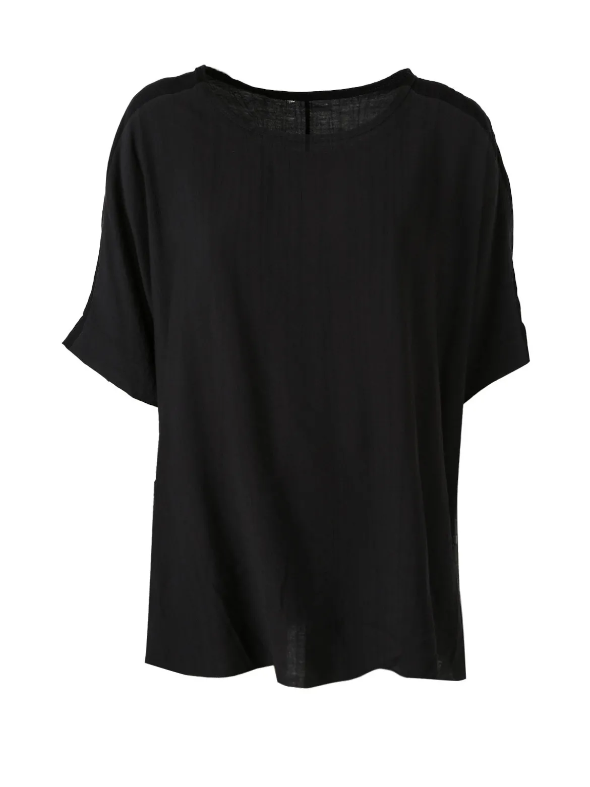 Solada Blusa da donna a maniche corte a pipistrello - nero