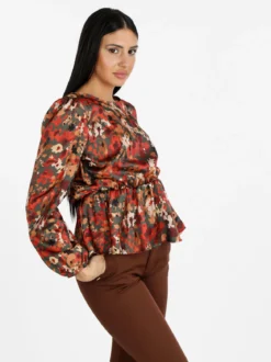 Solada Blusa donna a maniche lunghe con stampa