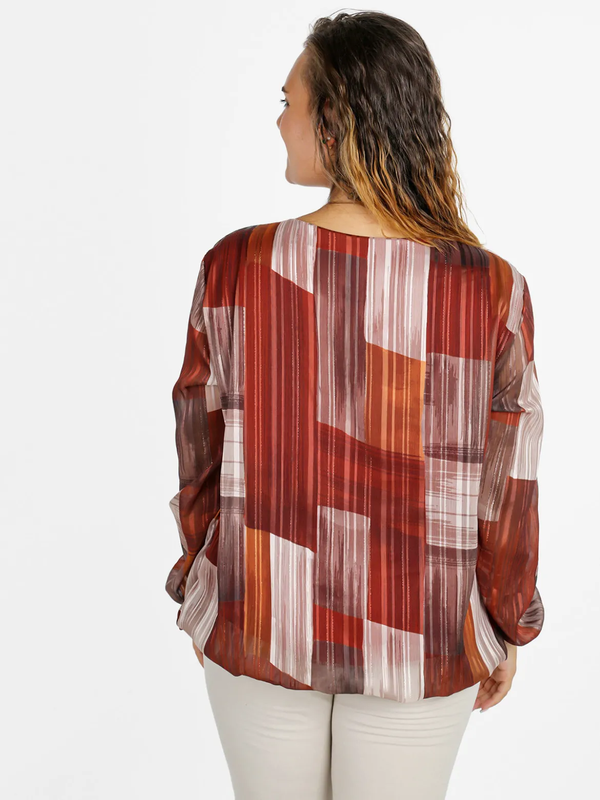 Solada Blusa donna a maniche lunghe - cuoio