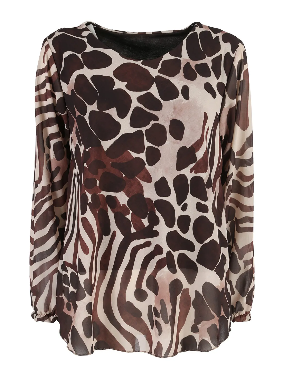 Solada Blusa donna a maniche lunghe - moro