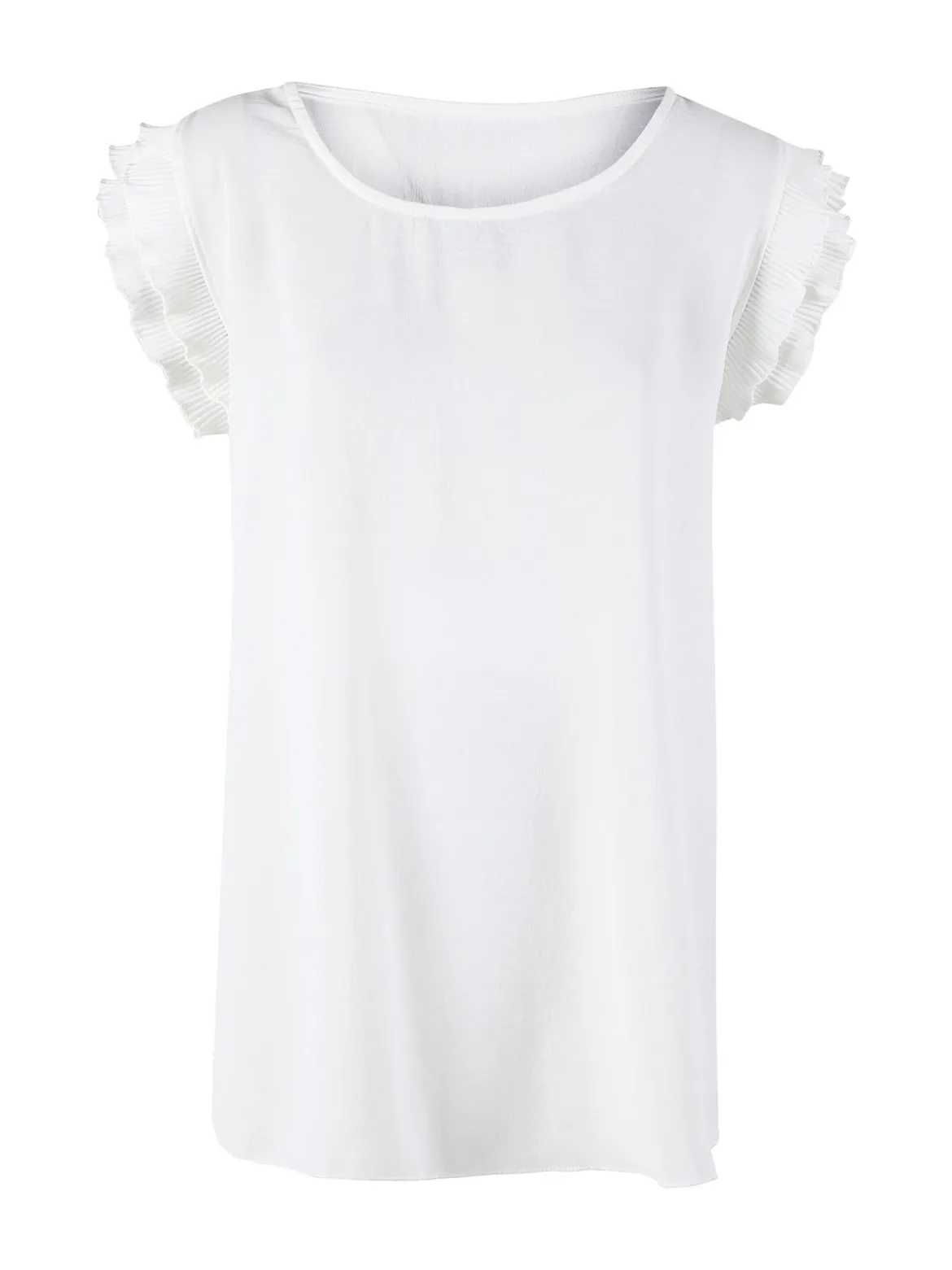 Solada Blusa donna con giromanica a volant