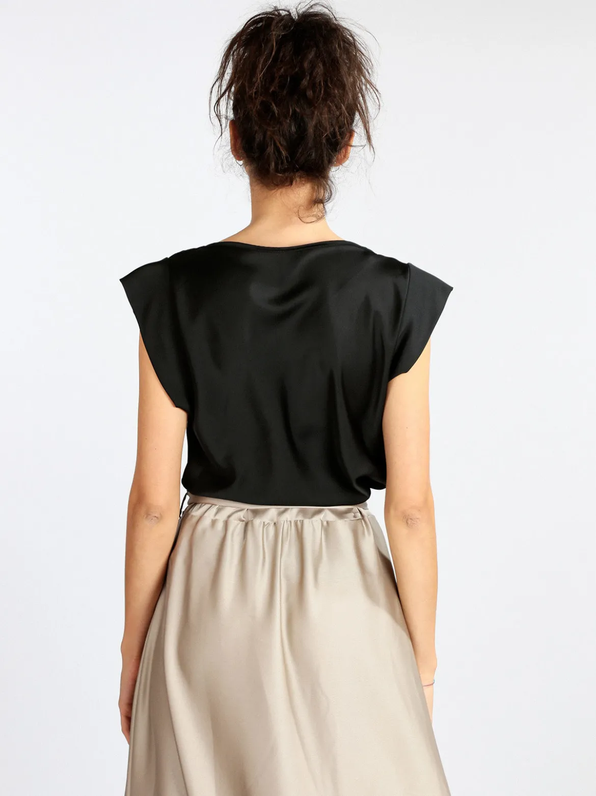 Solada Blusa donna con scollo a cascata