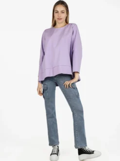 Solada Blusa donna oversize a maniche lunghe