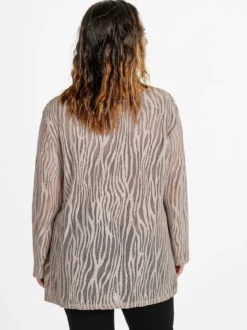 Solada Blusa donna ricamata a maniche lunghe - cammello