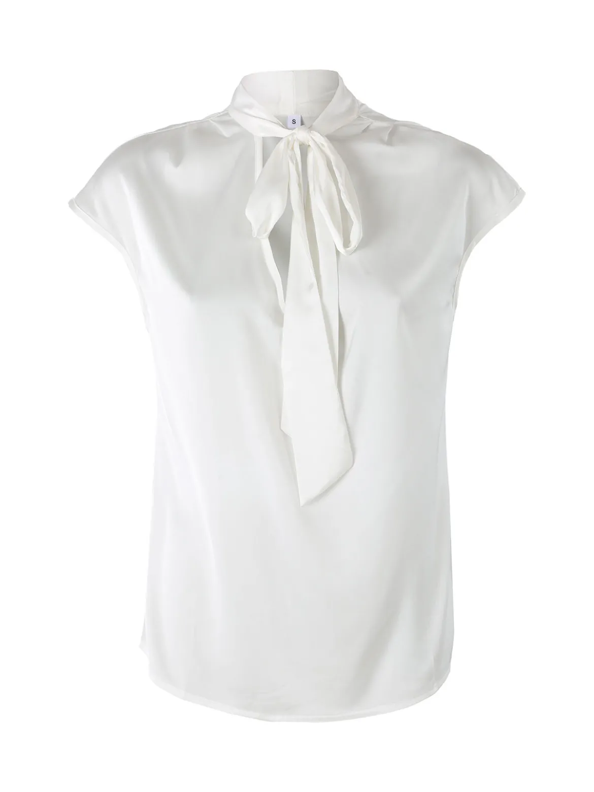 Solada Blusa donna senza maniche con scollo a V profondo - bianco