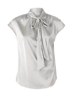 Solada Blusa donna senza maniche con scollo a V profondo - perla