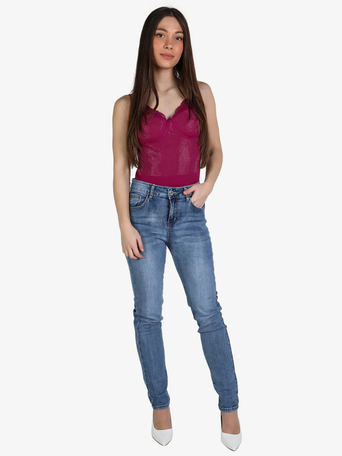 Solada Body donna con strass e coppe imbottite