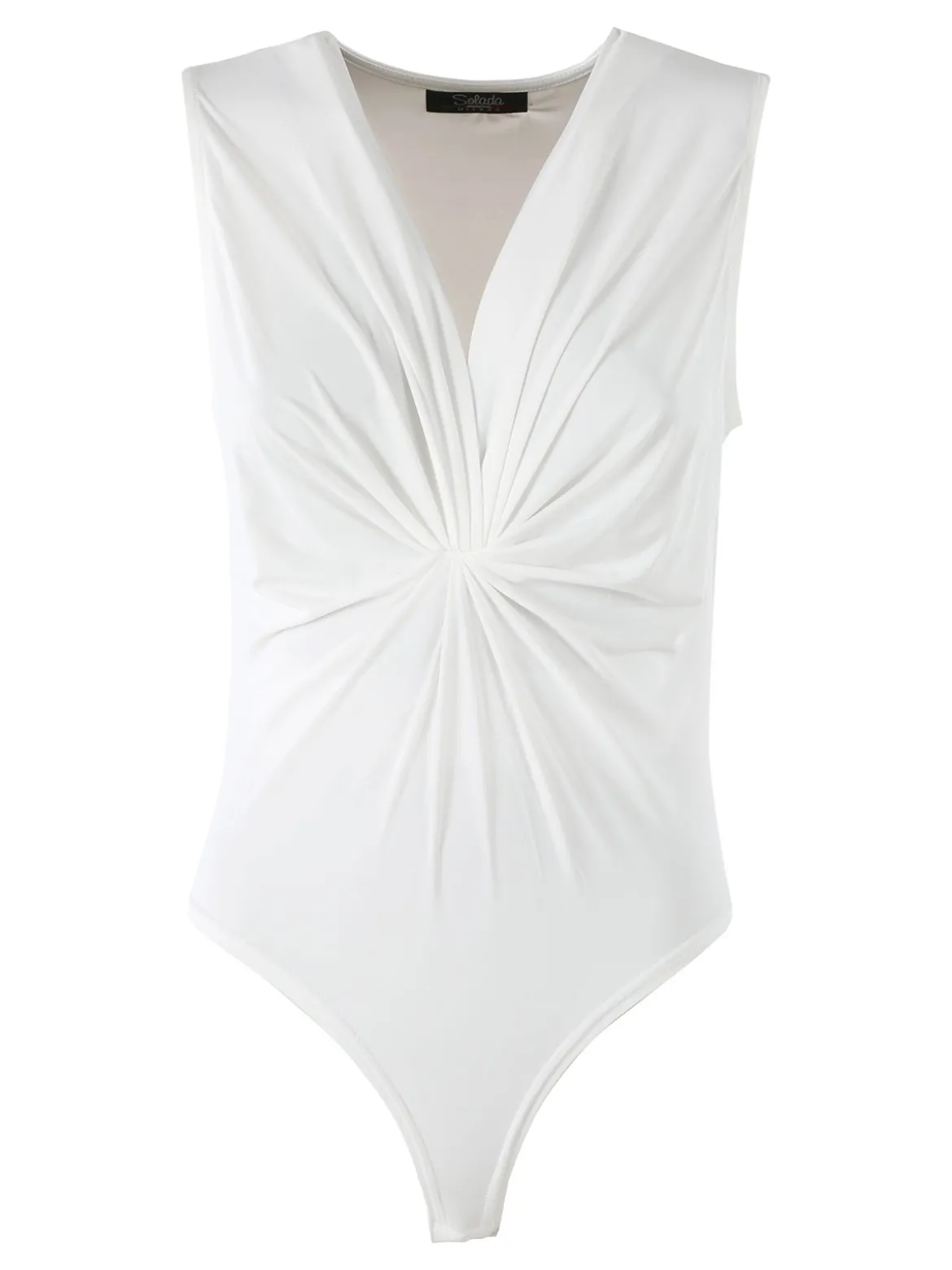 Solada Body donna smanicato con scollo a V - bianco
