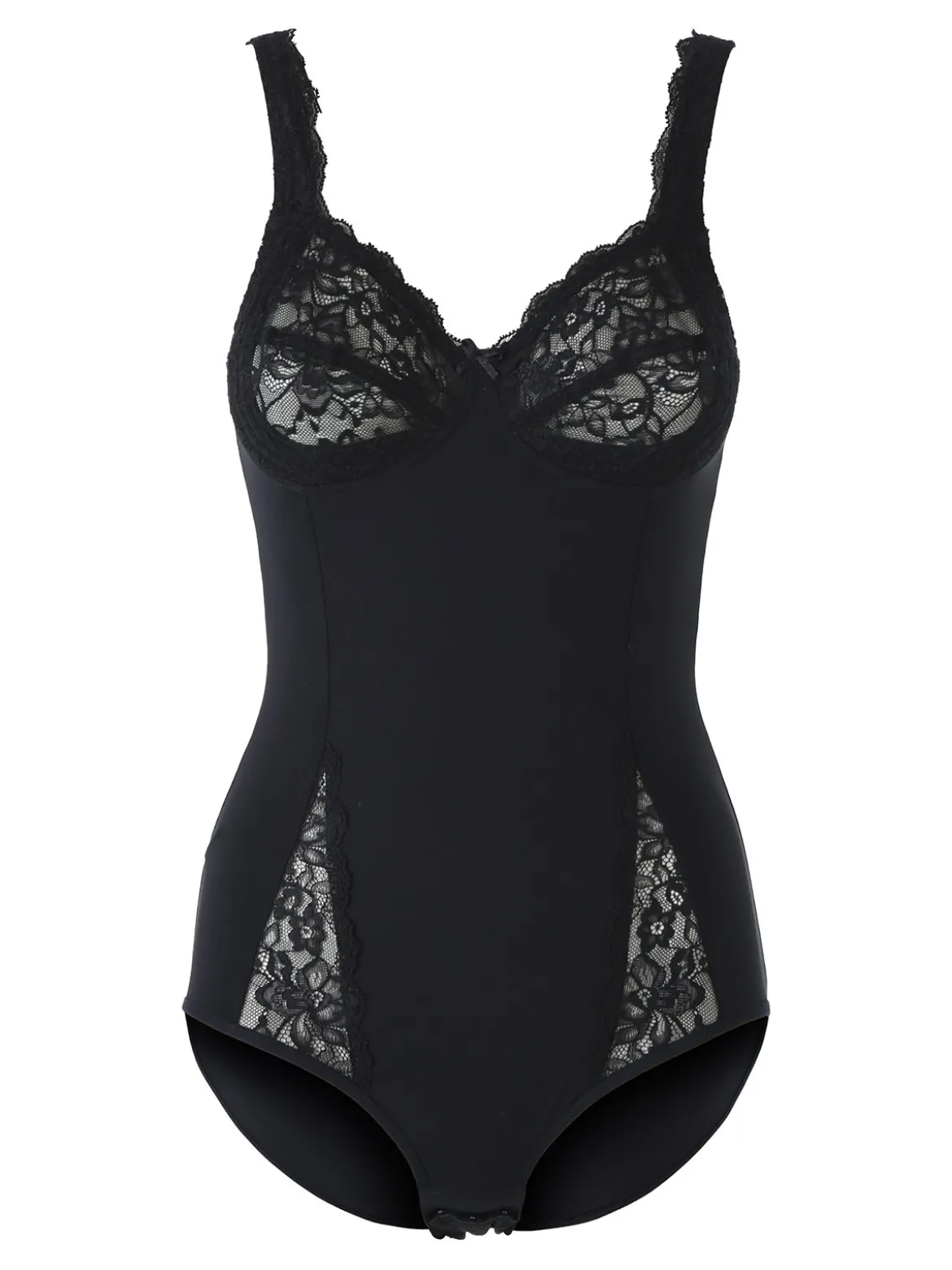 Solada Body intimo donna modellante con dettagli pizzo COPPA B - nero
