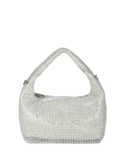 Solada Borsa a mano con strass - argento