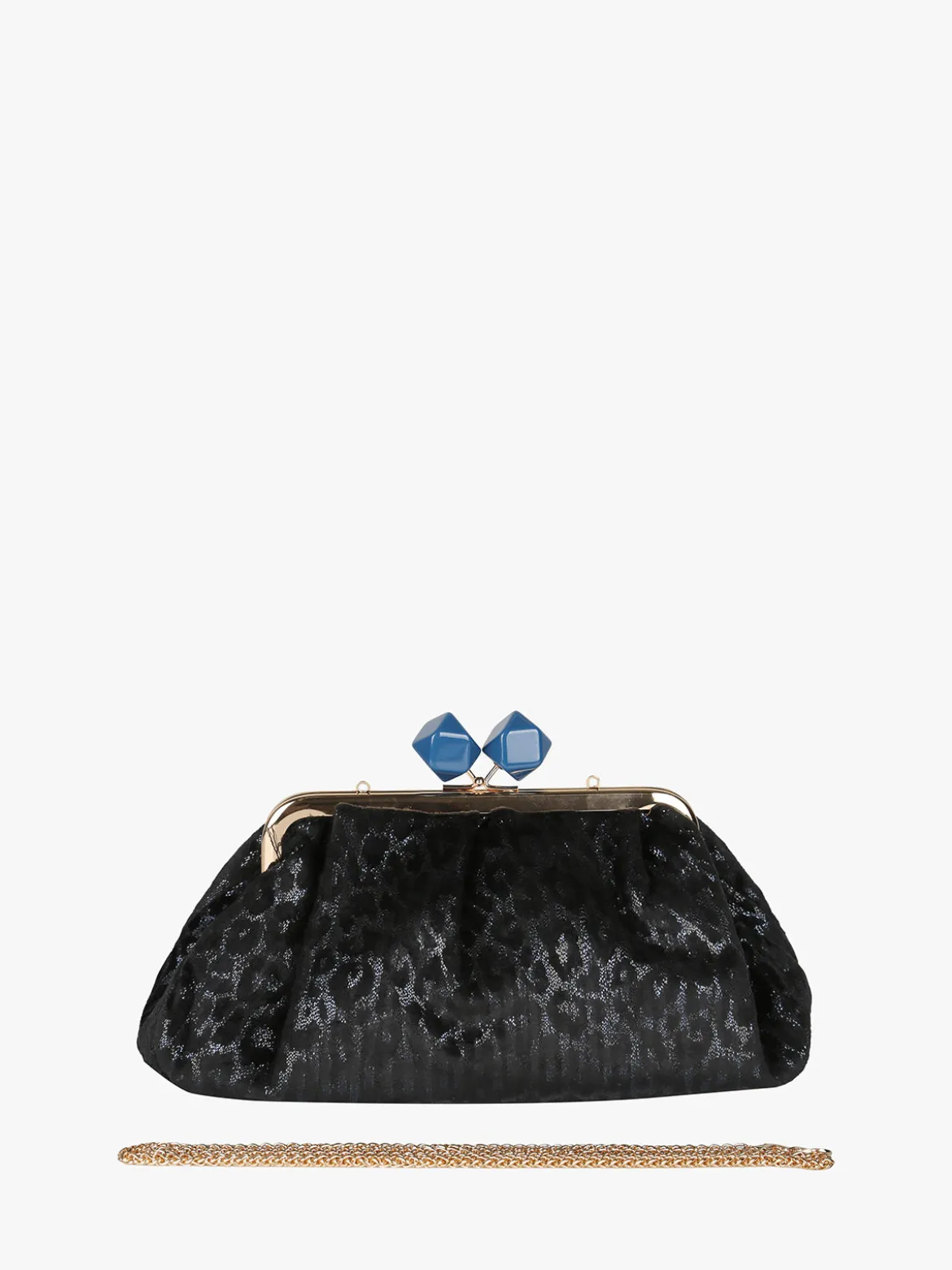 Solada Borsa clutch da donna animalier - blu scuro