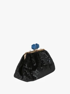 Solada Borsa clutch da donna animalier - blu scuro