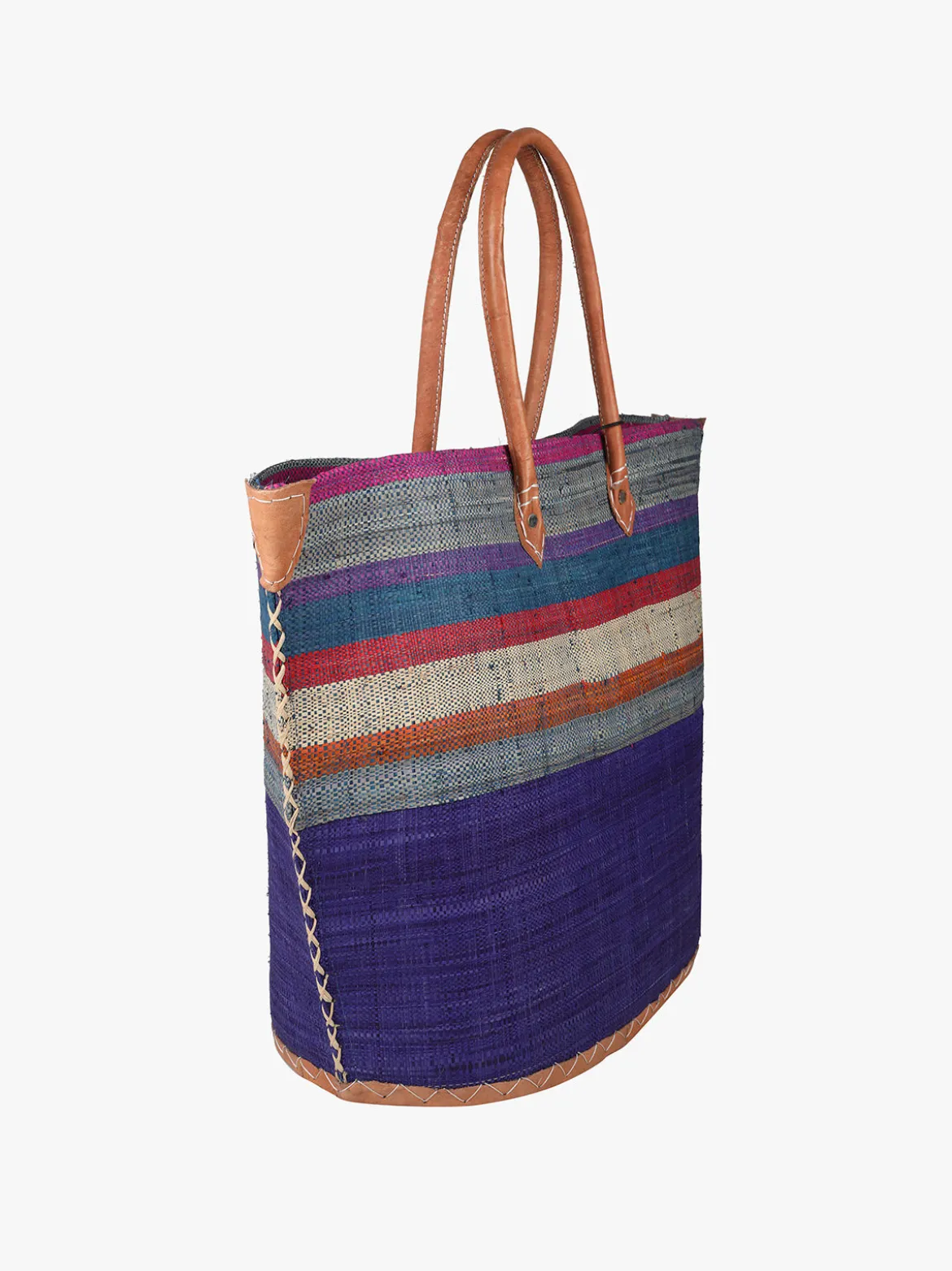 Solada Borsa da mare in paglia colorata