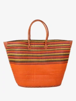 Solada Borsa da mare in paglia colorata