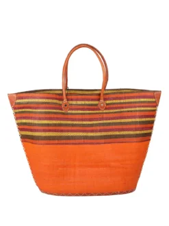 Solada Borsa da mare in paglia colorata