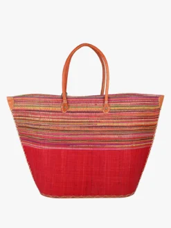 Solada Borsa da mare in paglia colorata