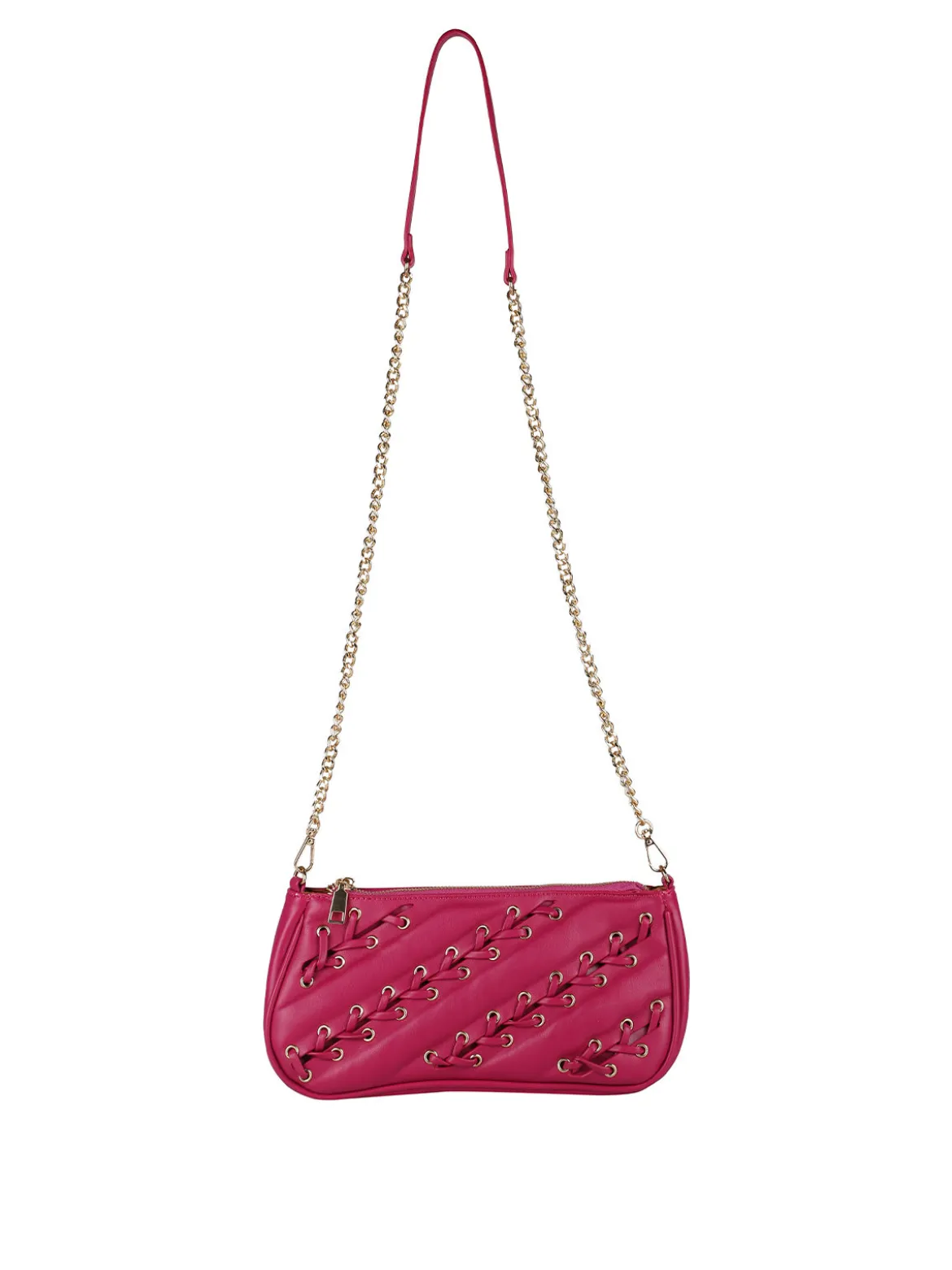 Solada Borsa donna con intrecci - fucsia