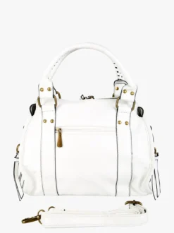 Solada Borsa donna frame con doppi manici - bianco