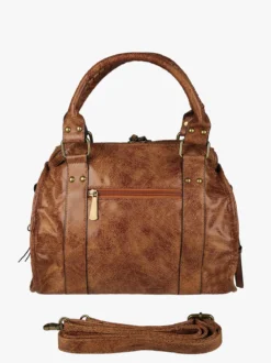 Solada Borsa donna frame con doppi manici - marrone