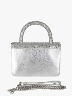 Solada Borsa donna gioiello con strass - bianco
