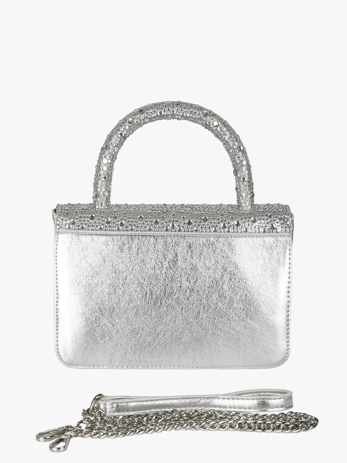 Solada Borsa donna gioiello con strass - bianco