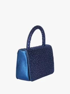 Solada Borsa donna gioiello con strass - blu