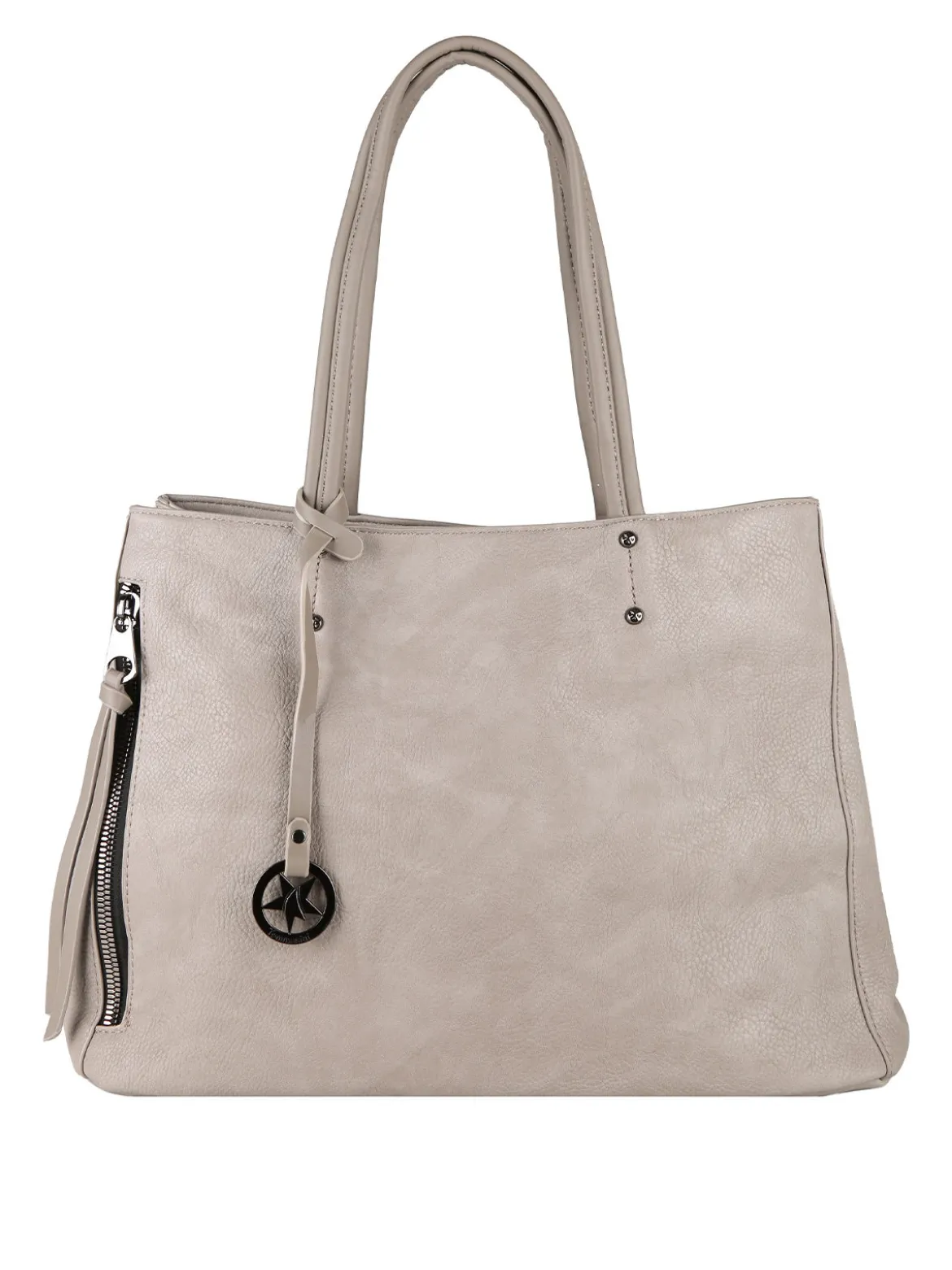 Solada Borsa donna in ecopelle con doppi manici - grigio