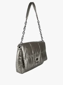 Solada Borsa donna puffer trapuntata con manico a catena - bronzo