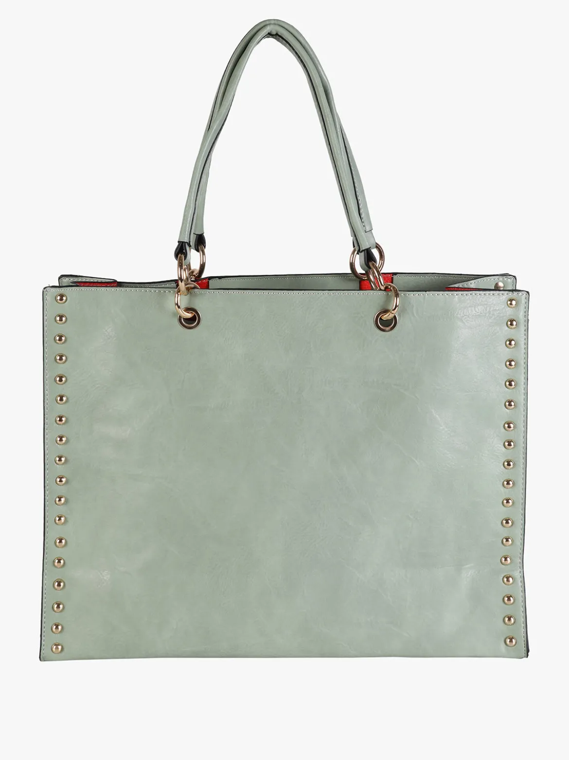 Solada Borsa donna shopper in similpelle con borchie