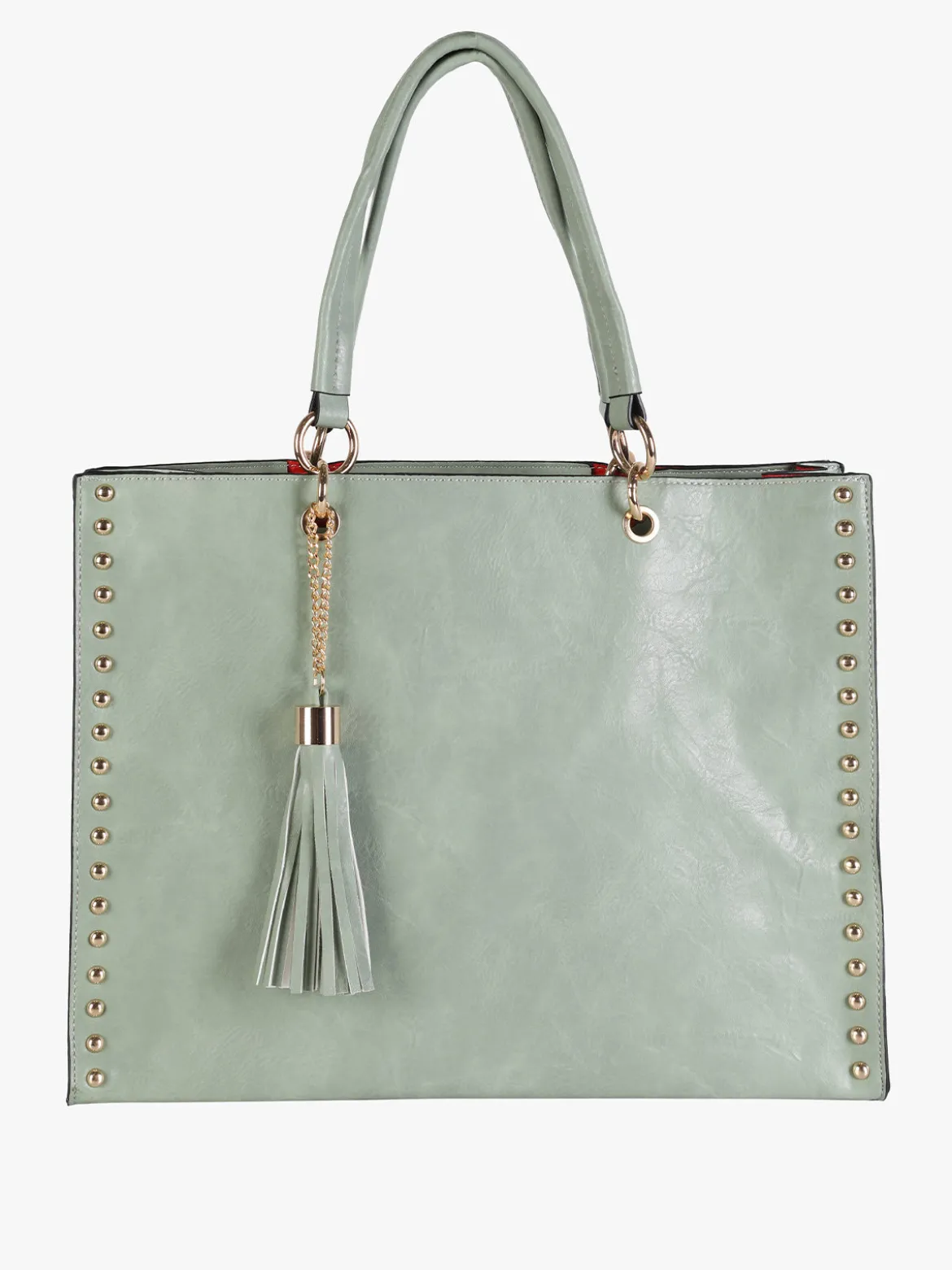 Solada Borsa donna shopper in similpelle con borchie