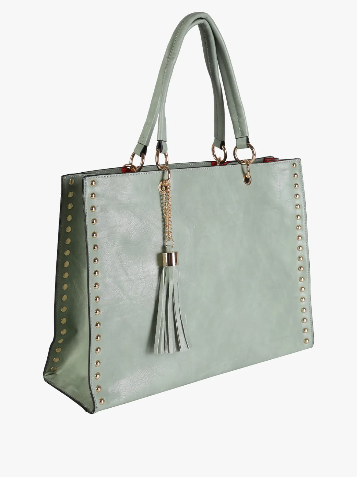 Solada Borsa donna shopper in similpelle con borchie