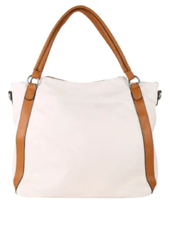 Solada Borsa hobo da donna con doppi manici - panna