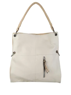 Solada Borsa hobo da donna in ecopelle - beige