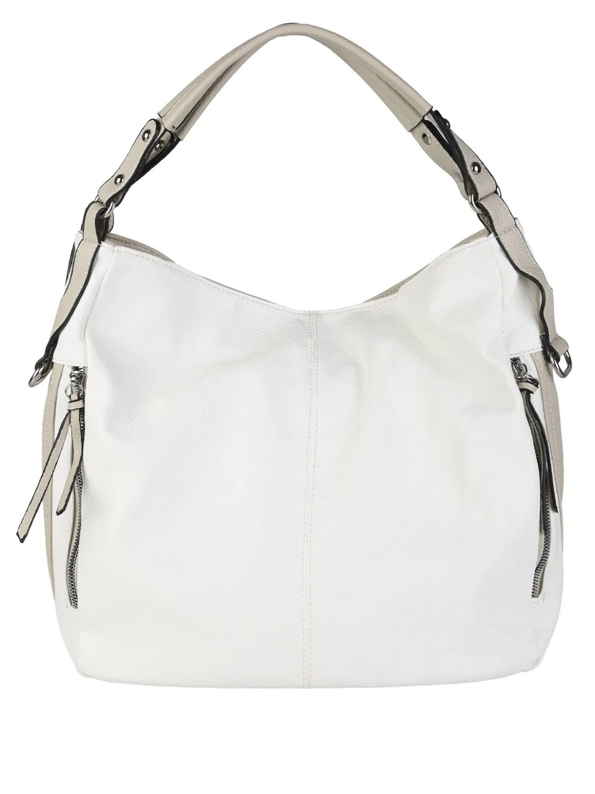 Solada Borsa hobo da donna in ecopelle - bianco