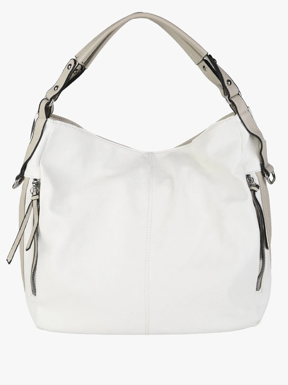 Solada Borsa hobo da donna in ecopelle - bianco