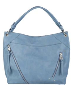 Solada Borsa hobo da donna in ecopelle - blu