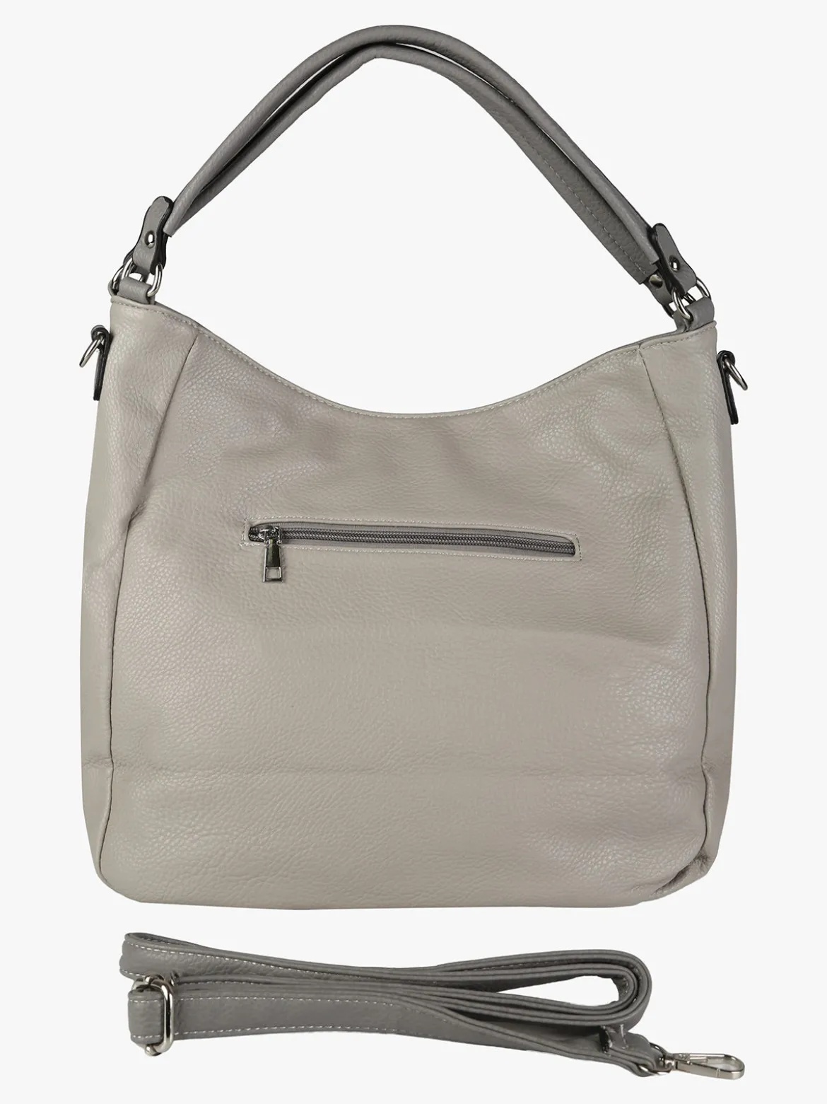 Solada Borsa hobo da donna in ecopelle - grigio chiaro