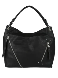 Solada Borsa hobo da donna in ecopelle - nero