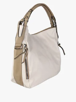 Solada Borsa hobo da donna in ecopelle - panna