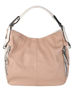 Solada Borsa hobo da donna in ecopelle - rosa